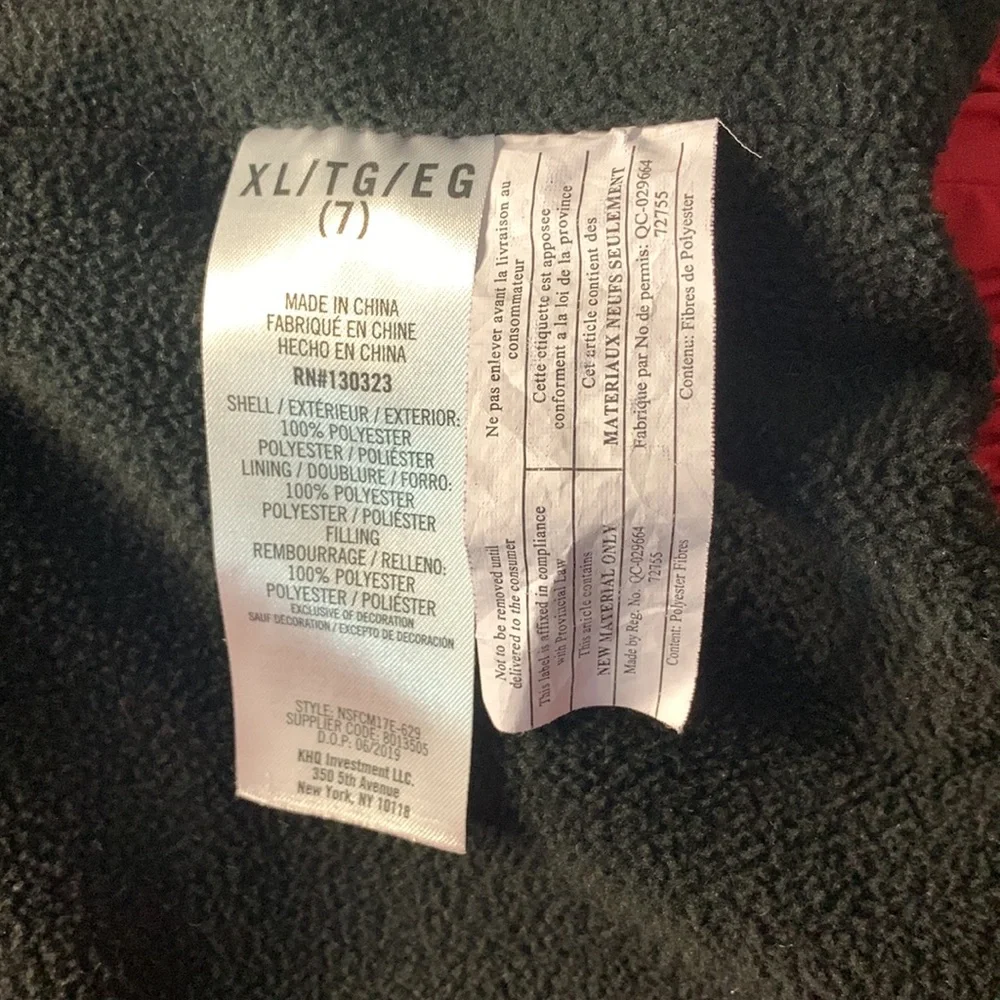 Nautica Toddler Boys Jaket Red Black Water Resistant Lightweight Hooded Size:7 - Picture 12 of 14
